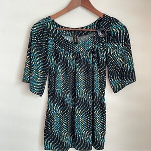 Y2K Babydoll Top Polka Dot Mod Retro 60s Style Twiggy Women’s Size Small